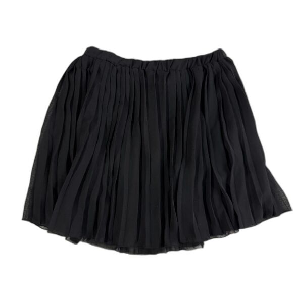 Vintage Nice Wear Black Whimsygoth Flowy Tulle Pleated Short Skirt Size M - Picture 2 of 9